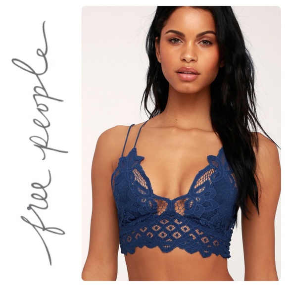 Free People Other - New Free People Blue Adella Lace Bralette